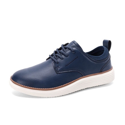 Men’s Comfortable Lace-Up Brogue Sneakers – Genuine Leather, Arch Support, Wide-Toe Fit, Shock-Absorbing Sole for All-Day Comfort