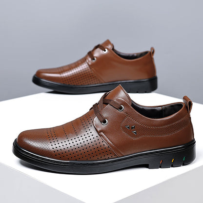 Men’s Comfortable Leather Shoes With Arch Support & A Roomier Fit
