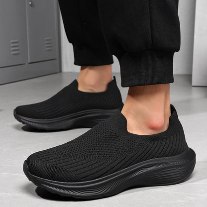 Men's Orthopedic Mesh Walking Shoes—Slip-On Design, Cushioned Comfort, Wide Toe Box, Arch Support, Breathable, Non-Slip, Suitable For Various Occasions