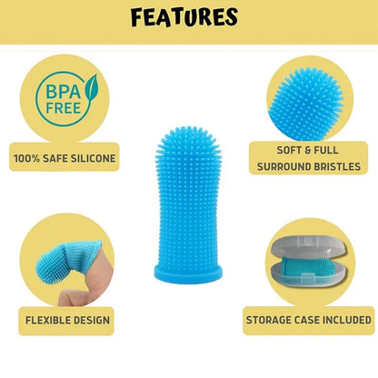 Pet finger toothbrush