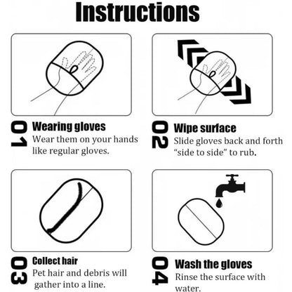 Pet Hair Remover Portable washable glove
