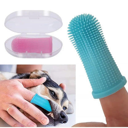 Pet finger toothbrush