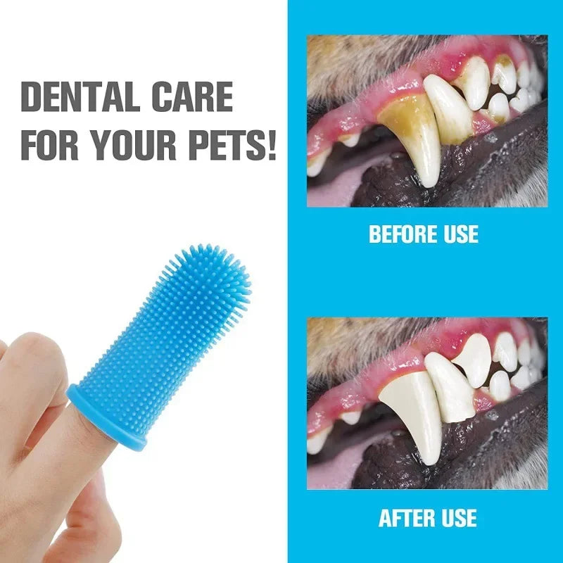 Pet finger toothbrush