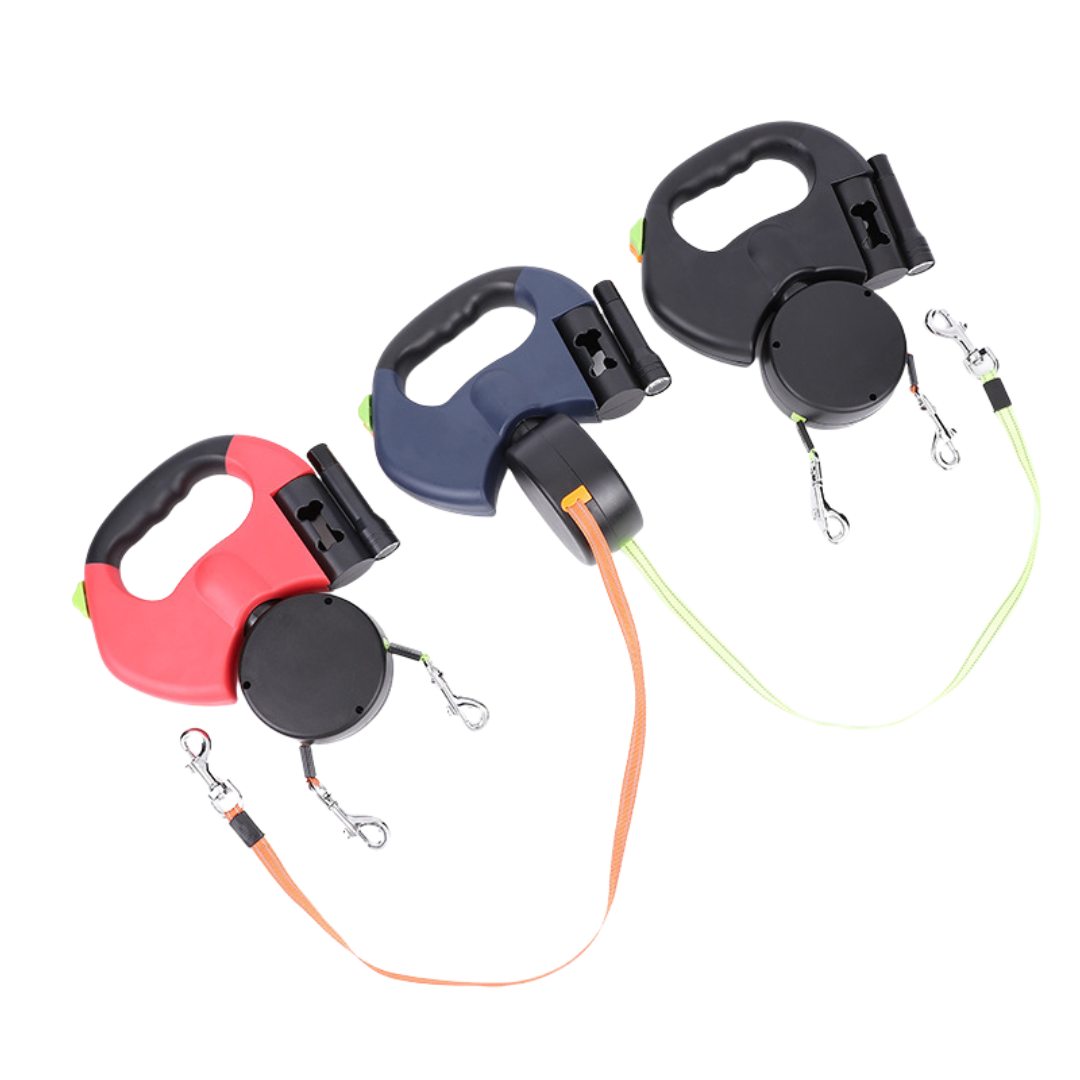 360 Retractable Dog Leash for Two Dogs