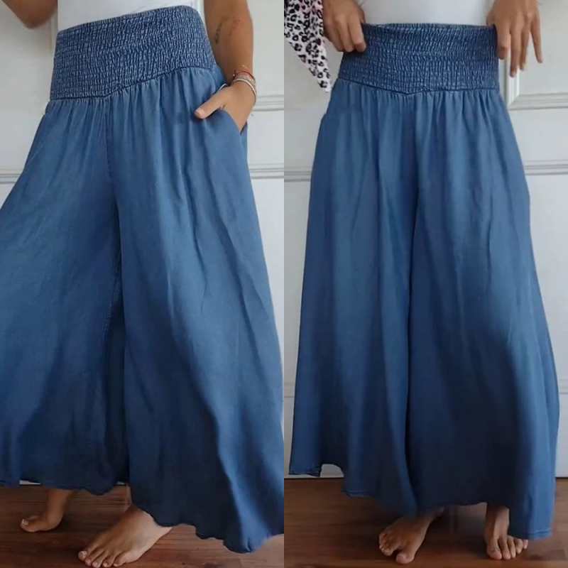 🔥Hot Sale 🔥 Women's Trendy High Waist Wide Leg Jeans with Pockets
