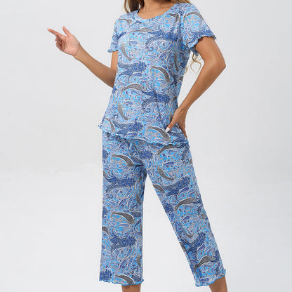 🎁Hot Sale 50% OFF⏳Women's Printed Top & Pants Sleepwear Set